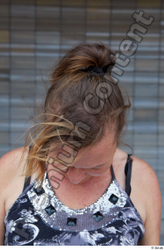 Head Hair Woman White Casual Chubby Street photo references